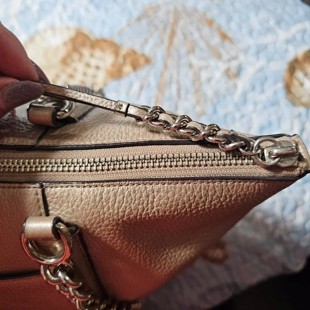 Coach Metallic Ava Chain Tote Purse Shoulder Bag